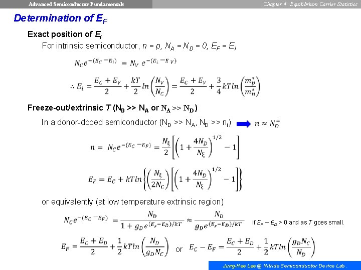 Advanced Semiconductor Fundamentals Chapter 4 Equilibrium Carrier ...