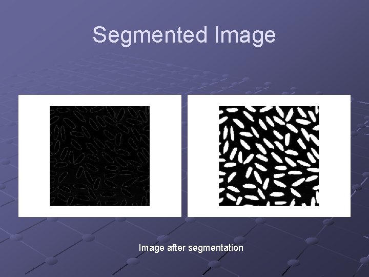 Segmented Image after segmentation Segmented Image after segmentation