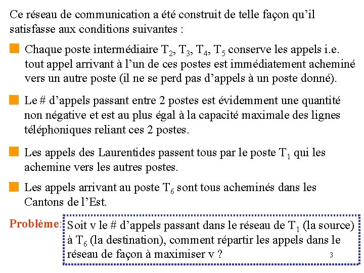 Ce réseau de communication a été construit de telle façon qu’il satisfasse aux conditions