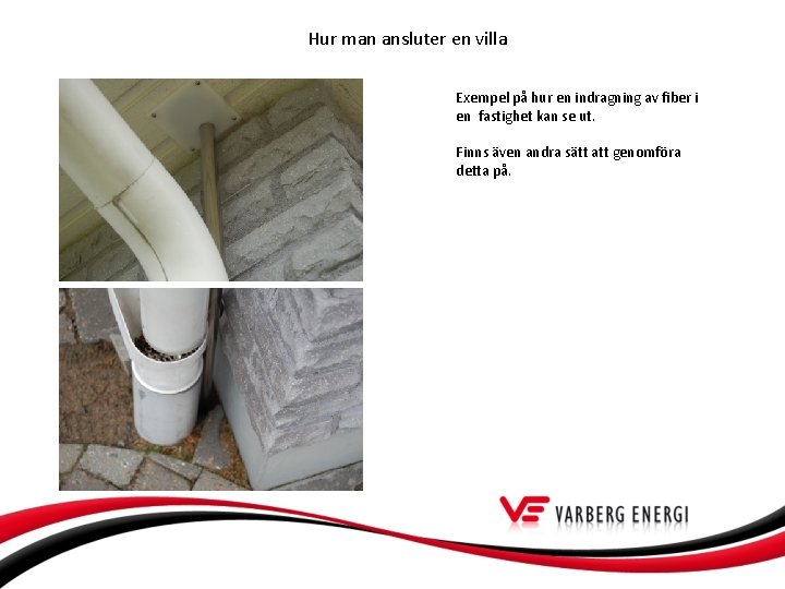 Hur man ansluter en villa Exempel på hur en indragning av fiber i en