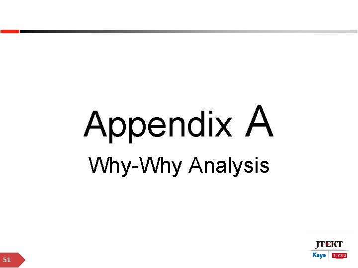 Appendix A Why-Why Analysis 51 