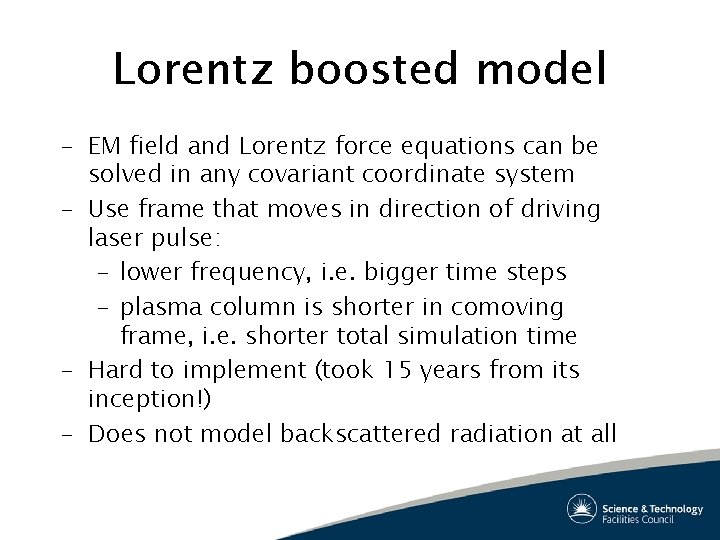 Lorentz boosted model – EM field and Lorentz force equations can be solved in