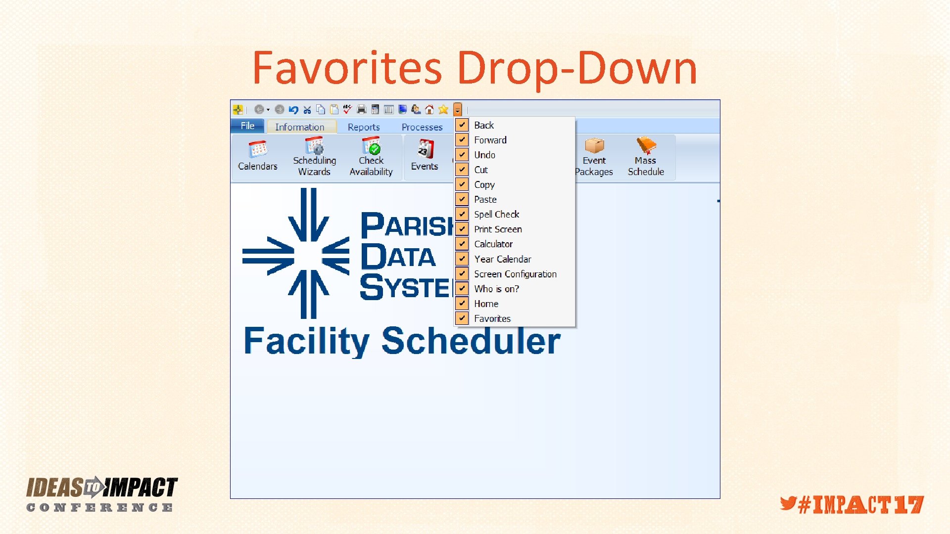 Favorites Drop-Down 