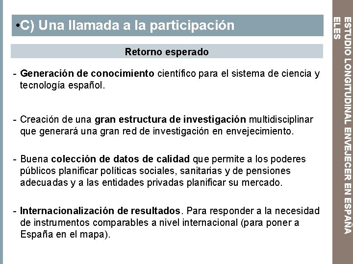 Retorno esperado - Generación de conocimiento científico para el sistema de ciencia y tecnología