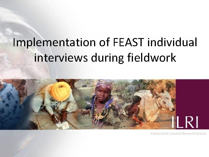 Implementation of FEAST individual interviews during fieldwork 