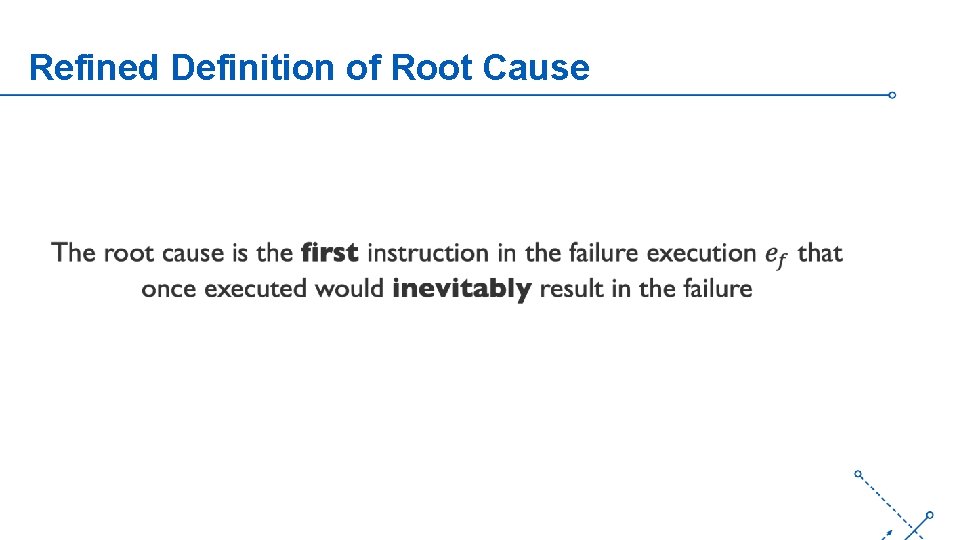 Refined Definition of Root Cause ‘- 
