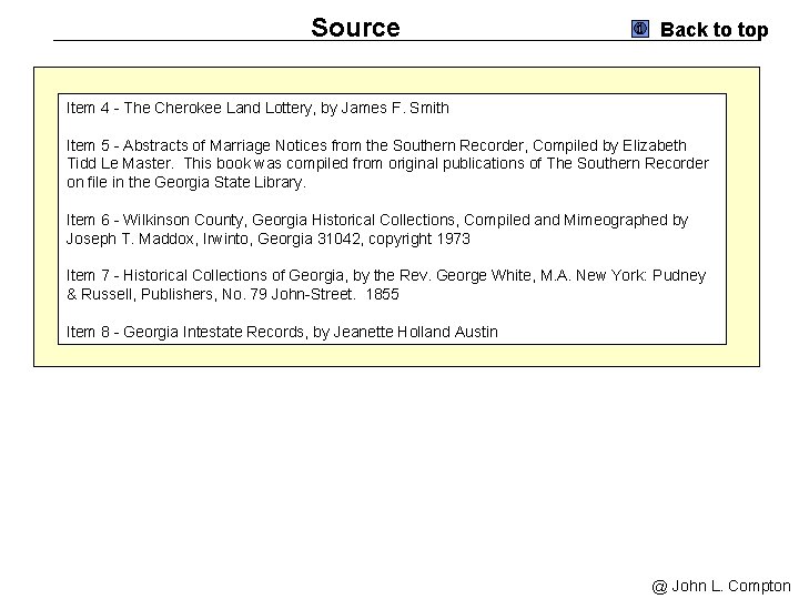 Source Back to top Item 4 - The Cherokee Land Lottery, by James F.