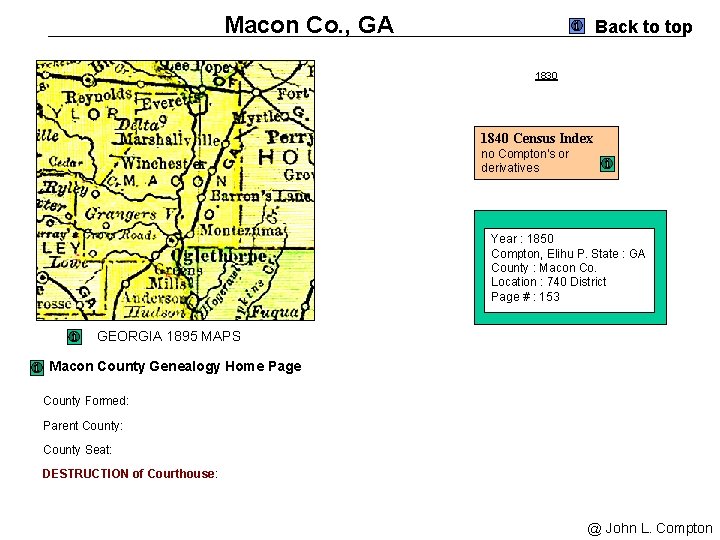 Macon Co. , GA Back to top 1830 1840 Census Index no Compton's or