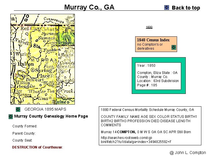 Murray Co. , GA Back to top 1830 1840 Census Index no Compton's or