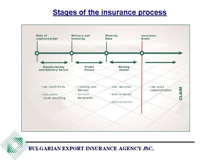 Stages of the insurance process BULGARIAN EXPORT INSURANCE AGENCY JSC. 