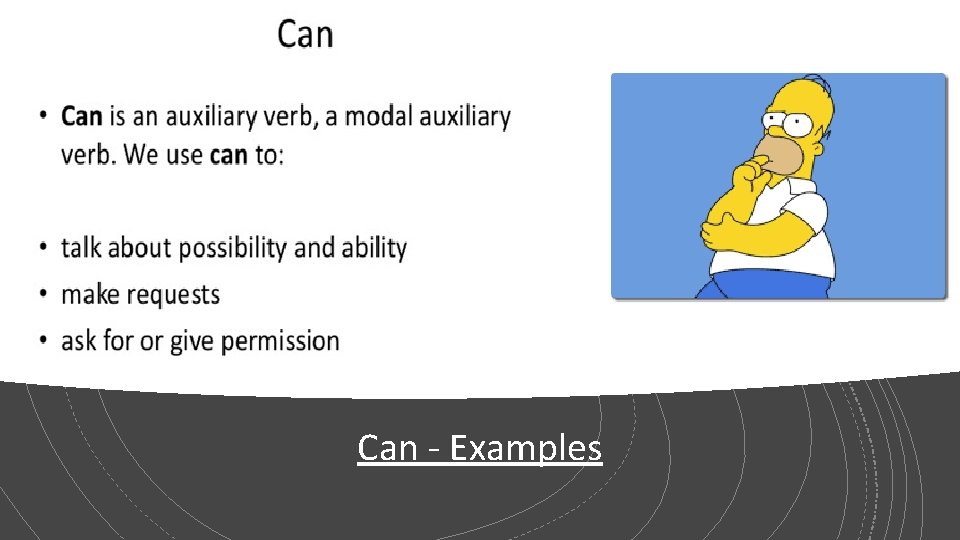 Can - Examples Can - Examples