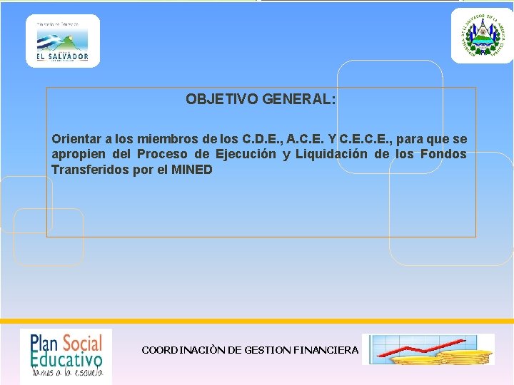 OBJETIVO GENERAL: Orientar a los miembros de los C. D. E. , A. C.