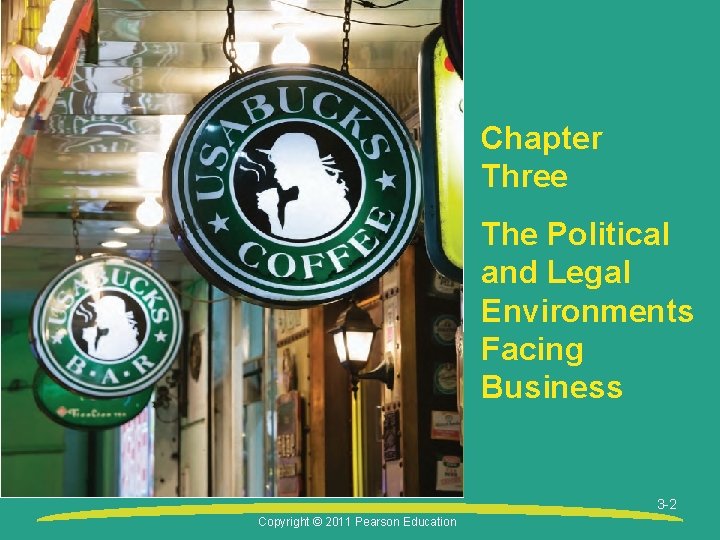 Chapter Three The Political and Legal Environments Facing Business 3 -2 Copyright © 2011