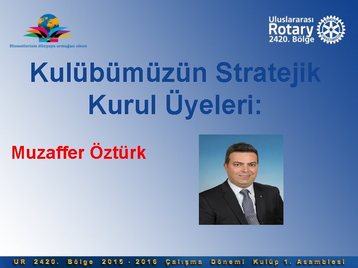 Kulübümüzün Stratejik Kurul Üyeleri: Muzaffer Öztürk 