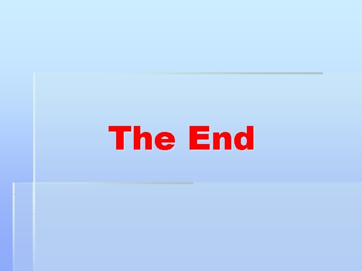 The End 