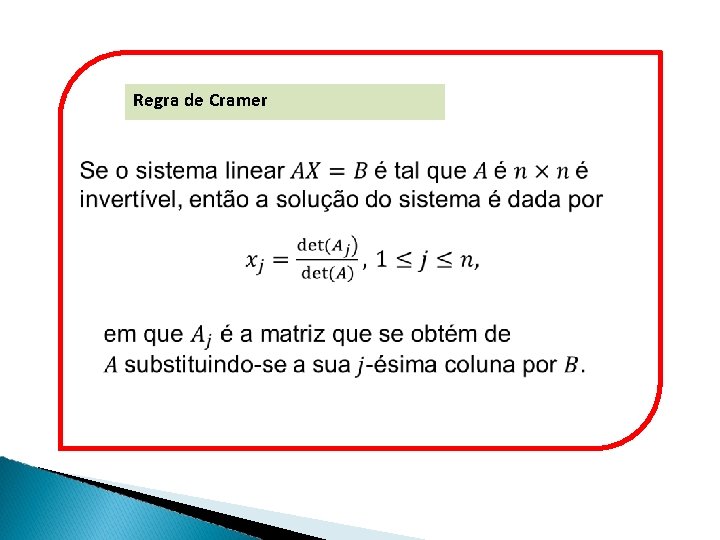 Regra de Cramer 