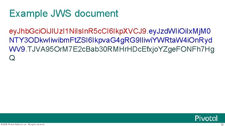 Example JWS document ey. Jhb. Gci. Oi. JIUz. I 1 Ni. Is. In. R