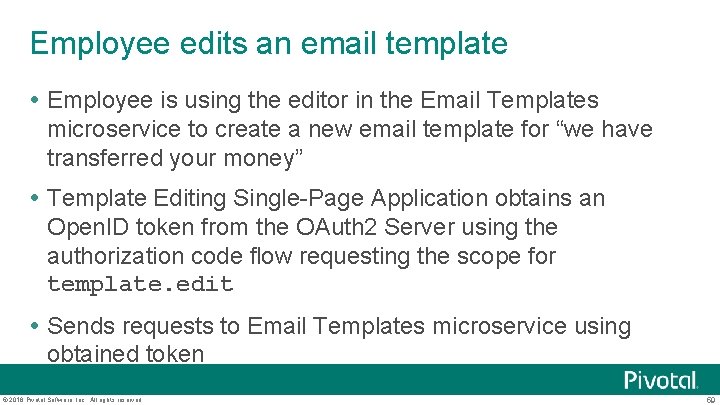 Employee edits an email template Employee is using the editor in the Email Templates