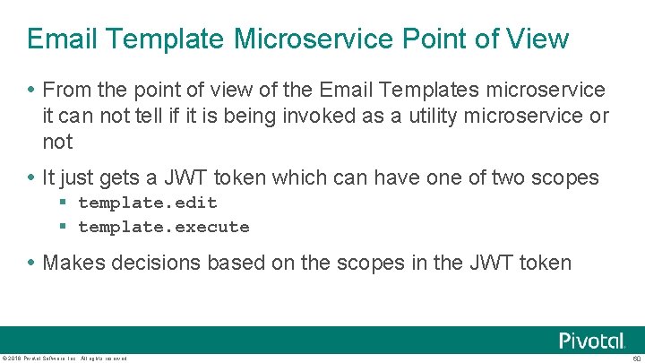 Email Template Microservice Point of View From the point of view of the Email