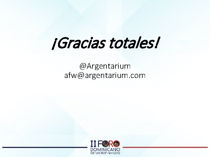 ¡Gracias totales! @Argentarium afw@argentarium. com 