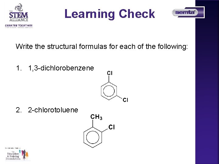 Learning Check Write the structural formulas for each of the following: 1. 1, 3