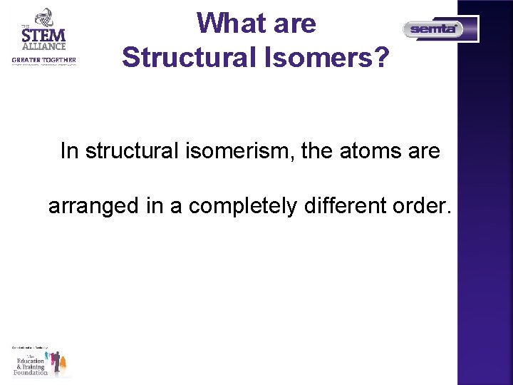 What are Structural Isomers? In structural isomerism, the atoms are arranged in a completely