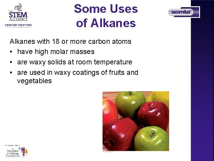 Some Uses of Alkanes with 18 or more carbon atoms • have high molar