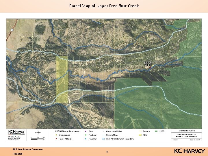 Parcel Map of Upper Fred Burr Creek FBC Data Summary Presentation 11/29/2020 9 