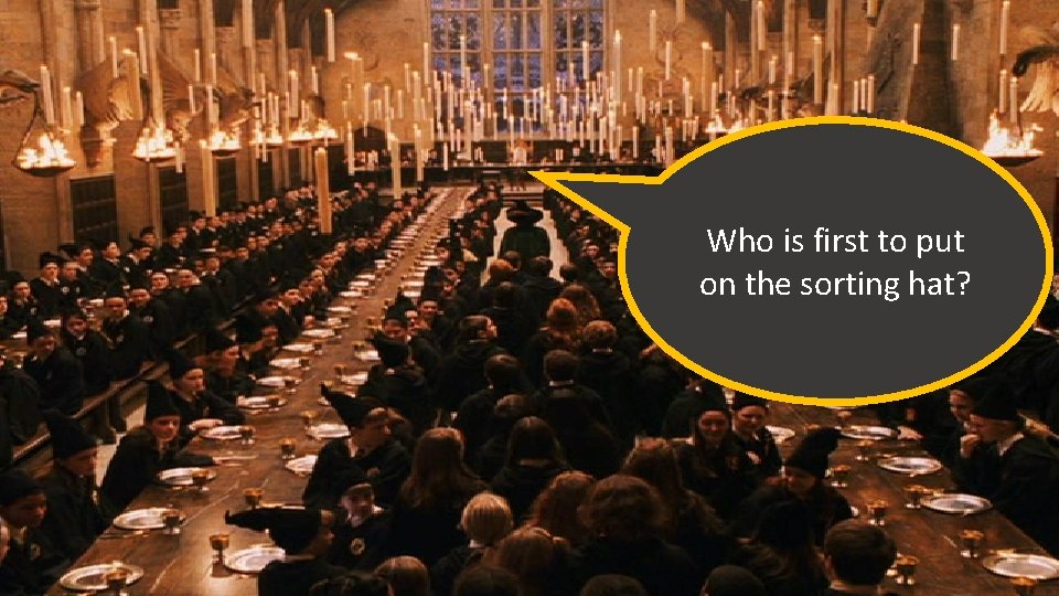 Who is first to put on the sorting hat? 