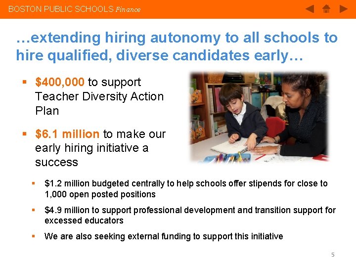 BOSTON PUBLIC SCHOOLS Finance …extending hiring autonomy to all schools to hire qualified, diverse