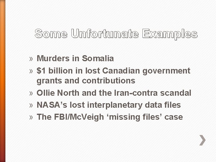 Some Unfortunate Examples » Murders in Somalia » $1 billion in lost Canadian government