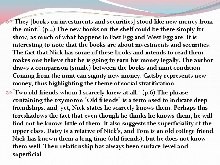  “They [books on investments and securities] stood like new money from the mint.