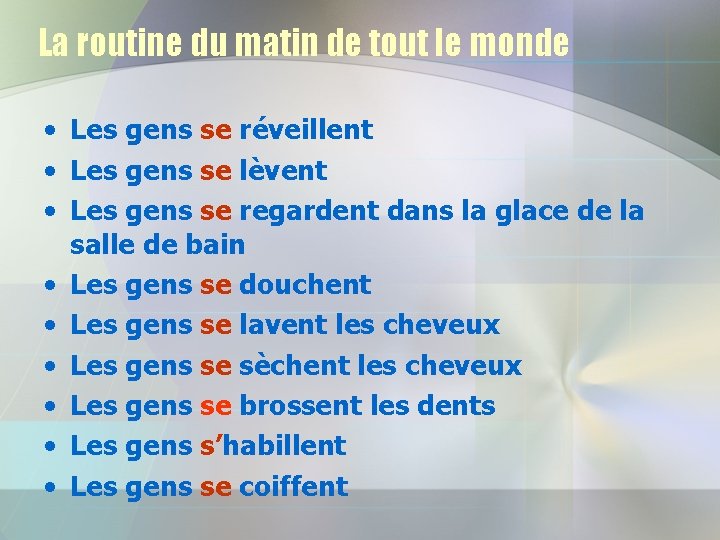 La routine du matin de tout le monde • Les gens se réveillent •