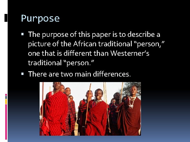 Purpose The purpose of this paper is to describe a picture of the African