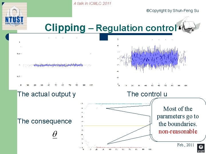 A talk in ICMLC 2011 ®Copyright by Shun-Feng Su Clipping – Regulation control The