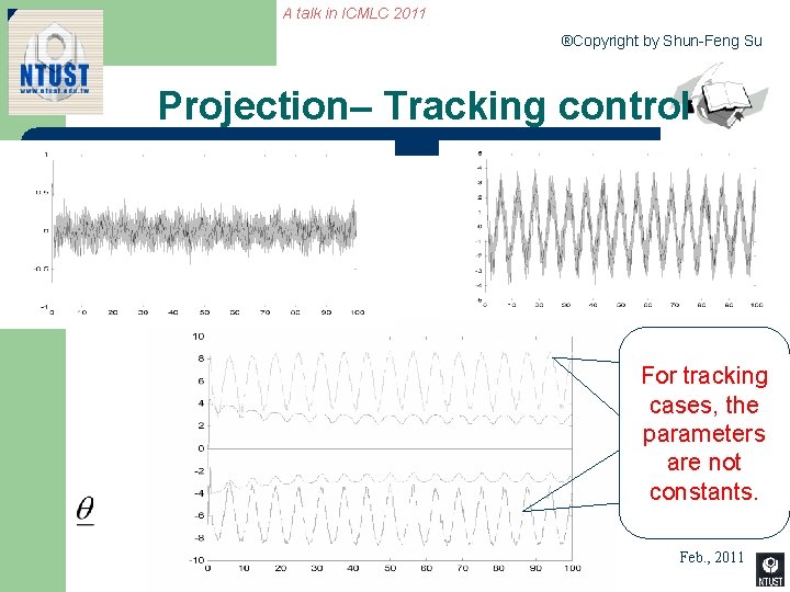 A talk in ICMLC 2011 ®Copyright by Shun-Feng Su Projection– Tracking control 10 2
