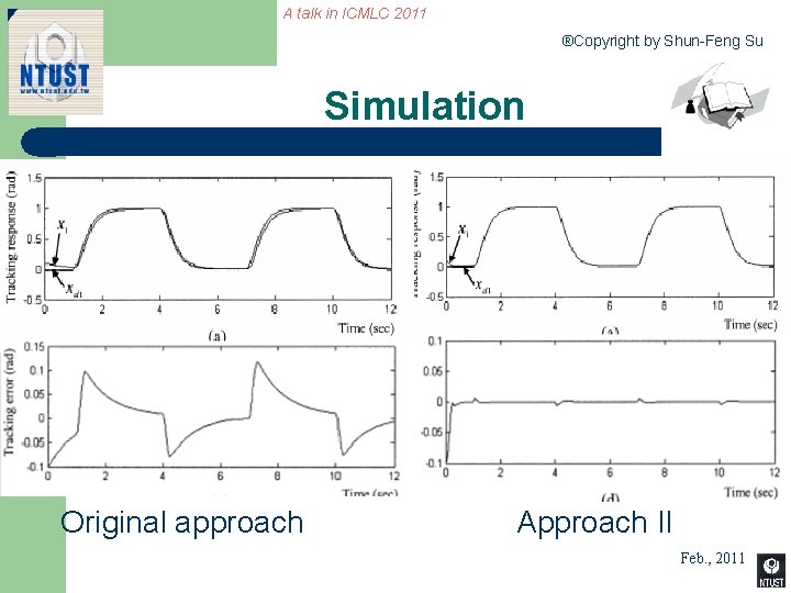 A talk in ICMLC 2011 ®Copyright by Shun-Feng Su Simulation Original approach 68 Approach