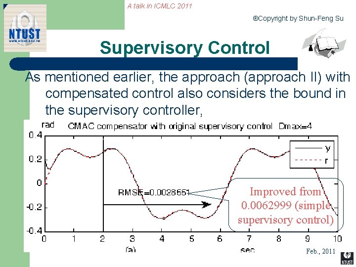 A talk in ICMLC 2011 ®Copyright by Shun-Feng Su Supervisory Control As mentioned earlier,