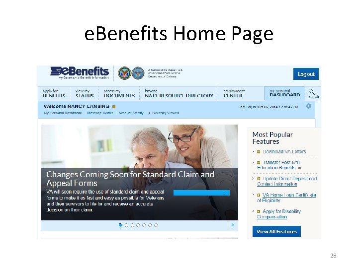 e. Benefits Home Page 28 