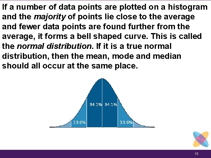 If a number of data points are plotted on a histogram Experimental Science and