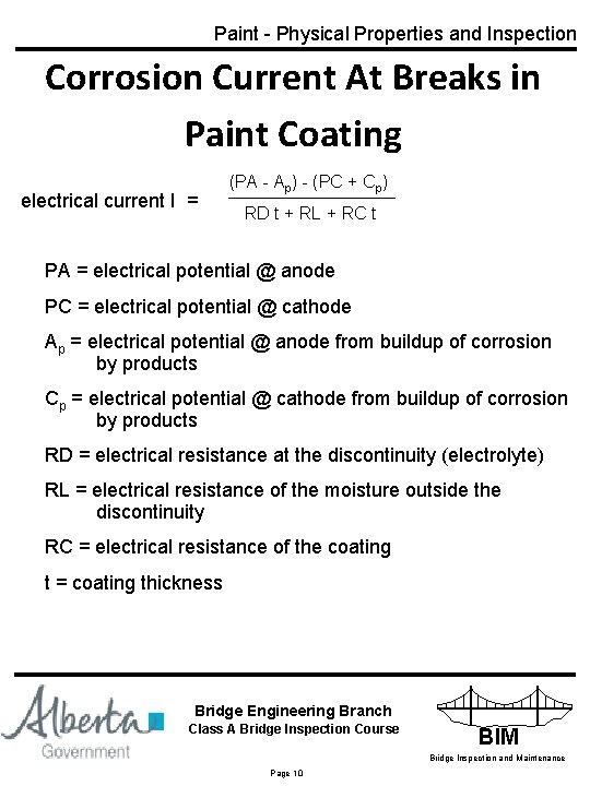Paint - Physical Properties and Inspection Corrosion Current At Breaks in Paint Coating electrical