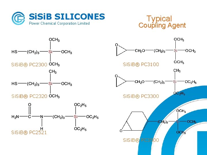 Si. B SILICONES Power Chemical Corporation Limited Typical Coupling Agent Si. B® PC 2300