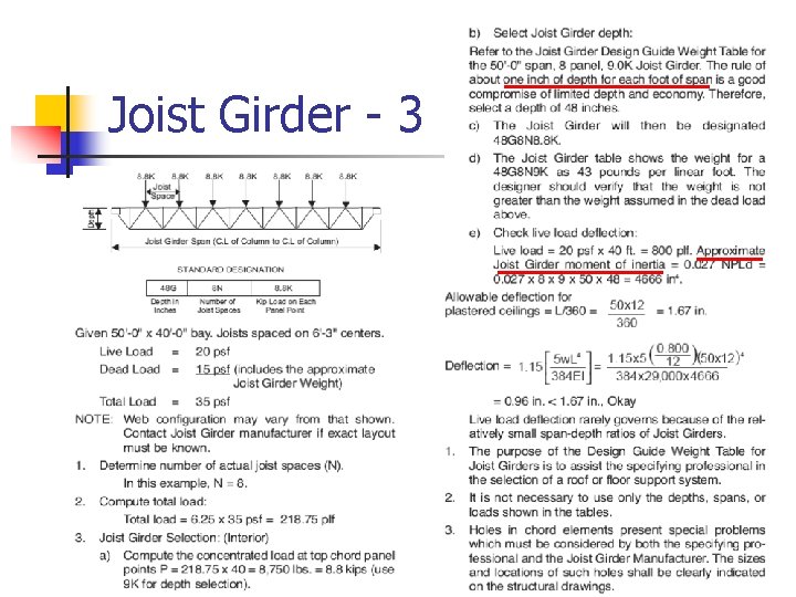 Joist Girder - 3 Joist Girder - 3