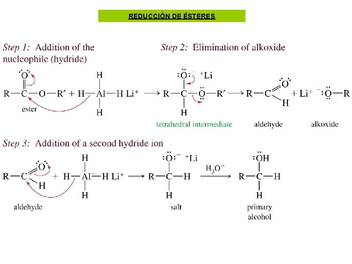 REDUCCIÓN DE ÉSTERES 