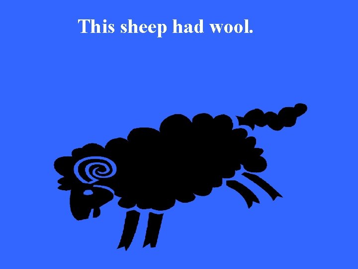 This sheep had wool. 