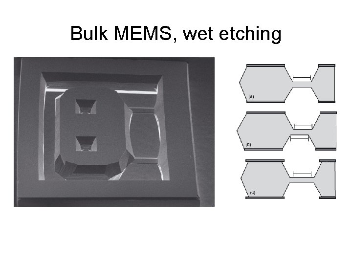 Bulk MEMS, wet etching 