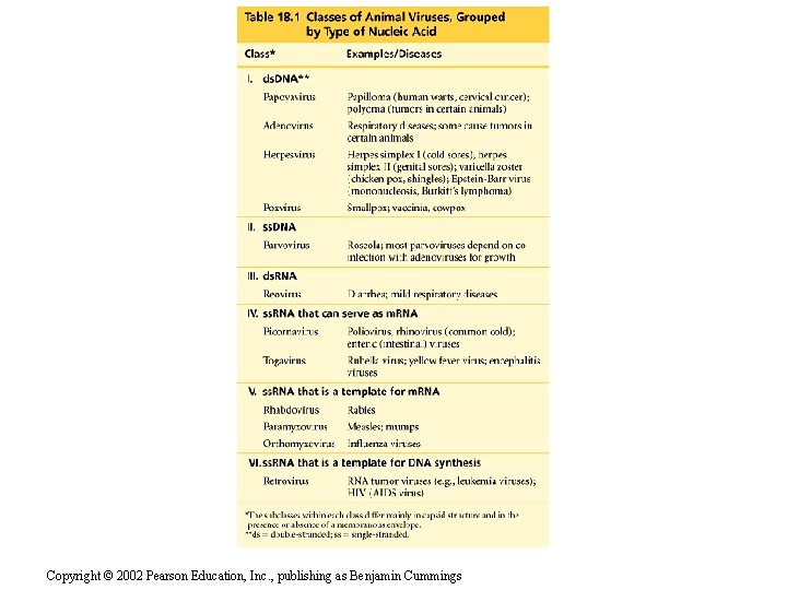 Copyright © 2002 Pearson Education, Inc. , publishing as Benjamin Cummings 