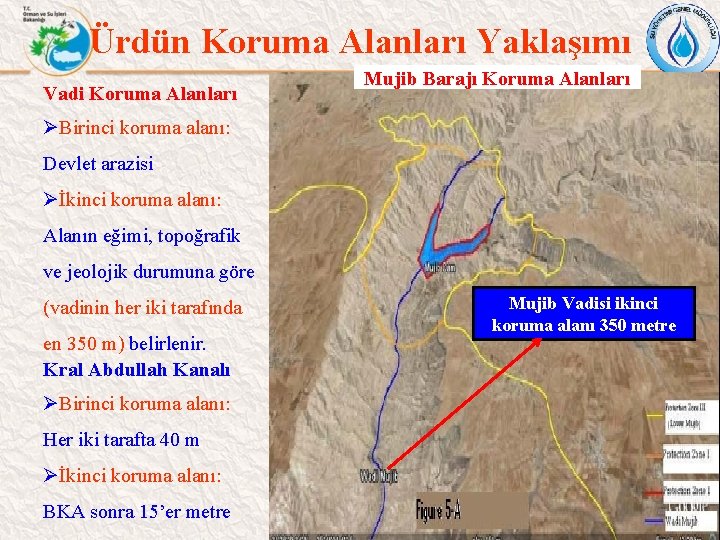 Ürdün Koruma Alanları Yaklaşımı Vadi Koruma Alanları Mujib Barajı Koruma Alanları ØBirinci koruma alanı: