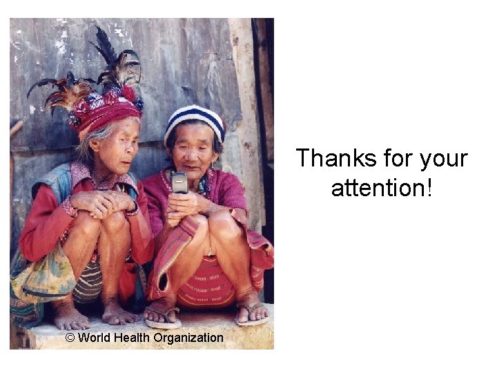 Thanks for your attention! © World Health Organization 