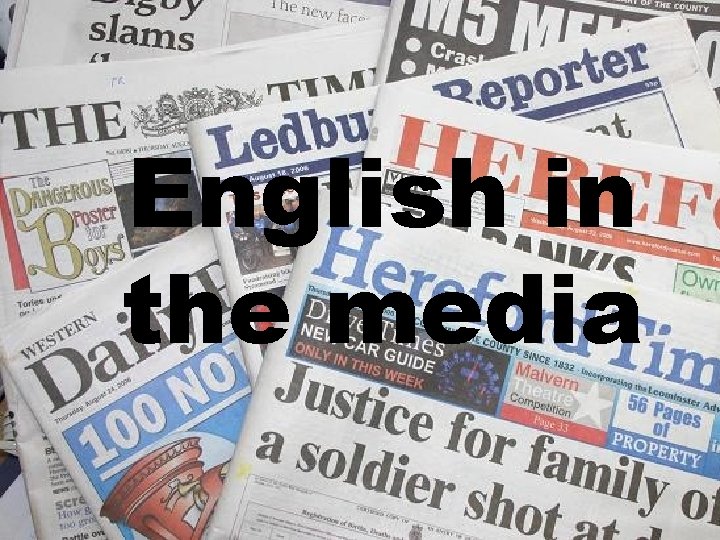 English in the media 